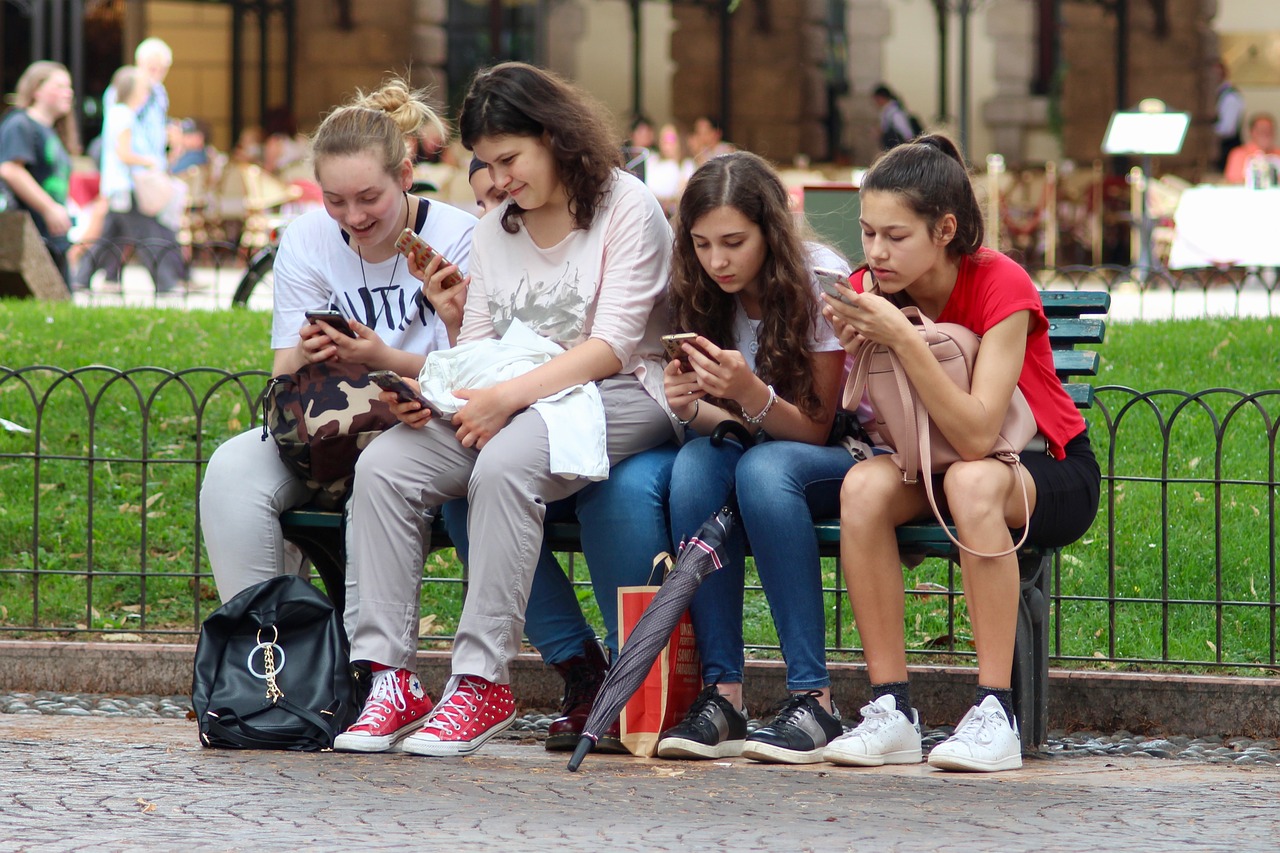 School students viewing booster club updates online